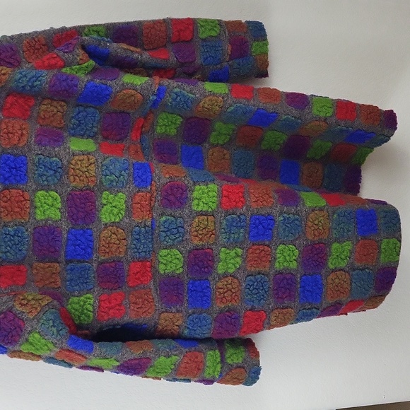 Charlotte & Louis Wool Blend Colorful Jacket Size EU 48 / US 16 - Picture 11 of 12